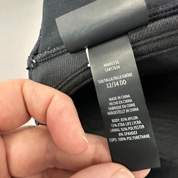 NWOT Coco Reef Black Five Way Bra Sized Underwire Bikini Top (32/34 DD) - Picture 15 of 16